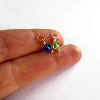 Small Crystal Birthstone Charm ~ Handmade by The Tiny Tree Frog Jewellery