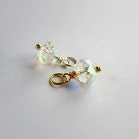 Clear Crystal AB Rondelle Charm ~ Handmade by The Tiny Tree Frog Jewellery