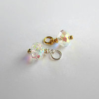 Clear Crystal AB Rondelle Charm ~ Handmade by The Tiny Tree Frog Jewellery
