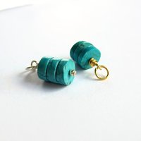Turquoise Gemstone Triple Stack Charm ~ December Birthstone ~ Handmade by The Tiny Tree Frog Jewellery
