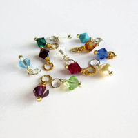 Small Crystal Birthstone Charm ~ Handmade by The Tiny Tree Frog Jewellery