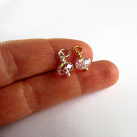 Clear Crystal AB Rondelle Charm ~ Handmade by The Tiny Tree Frog Jewellery