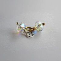 Clear Crystal AB Rondelle Charm ~ Handmade by The Tiny Tree Frog Jewellery