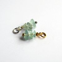 Aquamarine Gemstone Stack Charm ~ March Birthstone ~ Handmade by The Tiny Tree Frog Jewellery
