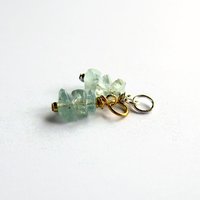 Aquamarine Gemstone Stack Charm ~ March Birthstone ~ Handmade by The Tiny Tree Frog Jewellery