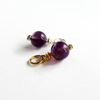 Amethyst Gemstone Charm ~ February Birthstone ~ Handmade by The Tiny Tree Frog Jewellery