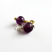 Amethyst Gemstone Charm ~ February Birthstone ~ Handmade by The Tiny Tree Frog Jewellery