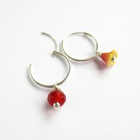 Single or Pair of 16mm 925 Sterling Silver Hoop Earrings ~ The Tiny Tree Frog Jewellery