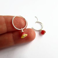Single or Pair of 16mm 925 Sterling Silver Hoop Earrings ~ The Tiny Tree Frog Jewellery