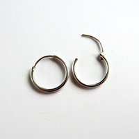 Single or Pair of 12mm 925 Sterling Silver Hinged Huggie Hoop Earrings ~ The Tiny Tree Frog Jewellery