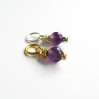 Amethyst Gemstone Charm ~ February Birthstone ~ Handmade by The Tiny Tree Frog Jewellery