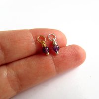 Amethyst Gemstone Charm ~ February Birthstone ~ Handmade by The Tiny Tree Frog Jewellery