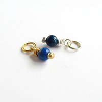 Lapis Lazuli Gemstone Charm ~ September Birthstone ~ Handmade by The Tiny Tree Frog Jewellery