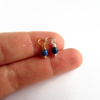 Lapis Lazuli Gemstone Charm ~ September Birthstone ~ Handmade by The Tiny Tree Frog Jewellery