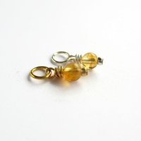 Citrine Gemstone Charm ~ November Birthstone ~ Handmade by The Tiny Tree Frog Jewellery