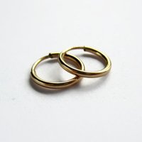 Single or Pair of Small 12mm 14K Gold Filled Huggie Hoop Earrings ~ The Tiny Tree Frog Jewellery