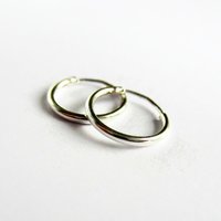 Single or Pair of 12mm 925 Sterling Silver Hinged Huggie Hoop Earrings ~ The Tiny Tree Frog Jewellery