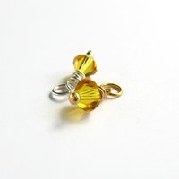 Sunflower Yellow Crystal Charm ~ Handmade by The Tiny Tree Frog Jewellery