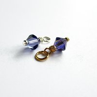 Tanzanite Purple Crystal Charm ~ Handmade by The Tiny Tree Frog Jewellery