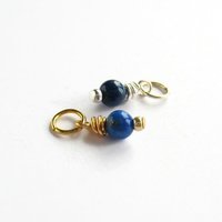 Lapis Lazuli Gemstone Charm ~ September Birthstone ~ Handmade by The Tiny Tree Frog Jewellery