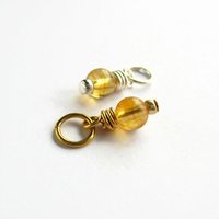 Citrine Gemstone Charm ~ November Birthstone ~ Handmade by The Tiny Tree Frog Jewellery