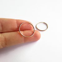 Single or Pair of Rose Gold Filled Hoop Earrings ~ 16mm