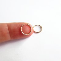Single or Pair of 11mm 14K Rose Gold Filled Huggie Hoop Earrings ~ The Tiny Tree Frog Jewellery