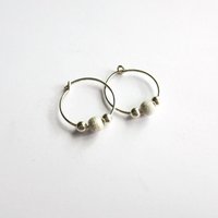 925 Sterling Silver Stardust Bead Hoop Earrings~ Handmade by The Tiny Tree Frog Jewellery