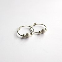925 Sterling Silver Stardust Bead Hoop Earrings~ Handmade by The Tiny Tree Frog Jewellery