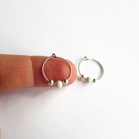 925 Sterling Silver Stardust Bead Hoop Earrings~ Handmade by The Tiny Tree Frog Jewellery