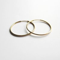 Single or Pair of Large 30mm 14K Gold Filled Hoop Earrings ~ The Tiny Tree Frog Jewellery