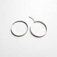 Single or Pair of Large 30mm 925 Sterling Silver Hinged Hoop Earrings ~ The Tiny Tree Frog Jewellery