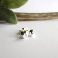 Recycled Sterling Silver Pebble or Ball Stud Earrings ~ Handmade by The Tiny Tree Frog Jewellery