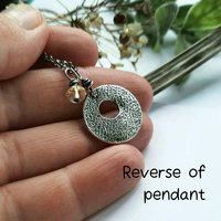 Oxidised Fine Silver Bee Necklace with Citrine Gemstone Charm ~ November Birthstone ~ Handmade by The Tiny Tree Frog Jewellery