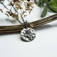 Oxidised Fine Silver Bee Necklace with Citrine Gemstone Charm ~ November Birthstone ~ Handmade by The Tiny Tree Frog Jewellery
