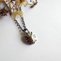 Oxidised Fine Silver Limpet Shell Pendant Necklace ~ Handmade by The Tiny Tree Frog Jewellery