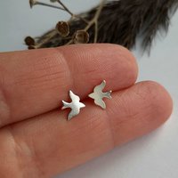 925 Sterling Silver Bird Earrings ~ Handmade by The Tiny Tree Frog Jewellery