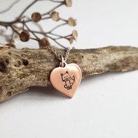 Hand Stamped Copper Fox Necklace ~ Handmade by The Tiny Tree Frog Jewellery