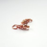 14K Rose Gold Filled Wire Wrapped Bead Charm ~ Shiny or Frosted Stardust Finish ~ Handmade by The Tiny Tree Frog Jewellery