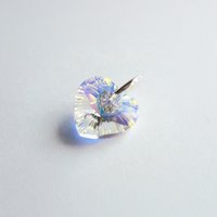 Small Clear AB Crystal Heart Charm ~ Handmade by The Tiny Tree Frog Jewellery