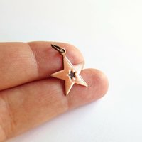 Hand Stamped Copper Star Charm ~ Handmade by The Tiny Tree Frog Jewellery