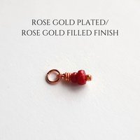 Ruby Gemstone Charm ~ July Birthstone ~ Handmade by The Tiny Tree Frog Jewellery