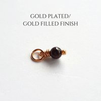 Garnet Gemstone Charm ~ January Birthstone ~ Handmade by The Tiny Tree Frog Jewellery