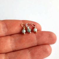 Aquamarine Gemstone Charm ~ March Birthstone ~ Handmade by The Tiny Tree Frog Jewellery