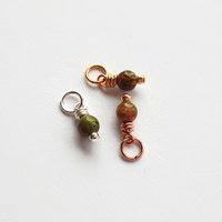 Unakite Gemstone Charm ~ Handmade by The Tiny Tree Frog Jewellery