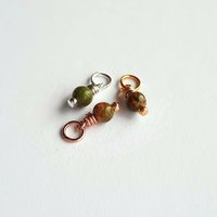Unakite Gemstone Charm ~ Handmade by The Tiny Tree Frog Jewellery