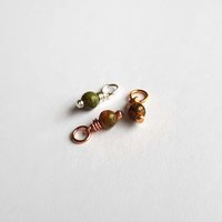 Unakite Gemstone Charm ~ Handmade by The Tiny Tree Frog Jewellery