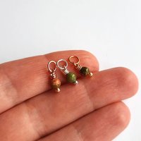 Unakite Gemstone Charm ~ Handmade by The Tiny Tree Frog Jewellery