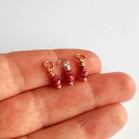 Ruby Gemstone Charm ~ July Birthstone ~ Handmade by The Tiny Tree Frog Jewellery
