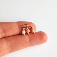 Pink Peruvian Opal Gemstone Charm ~ October Birthstone ~ Handmade by The Tiny Tree Frog Jewellery